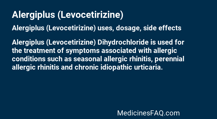 Alergiplus (Levocetirizine)