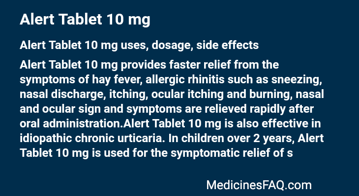 Alert Tablet 10 mg