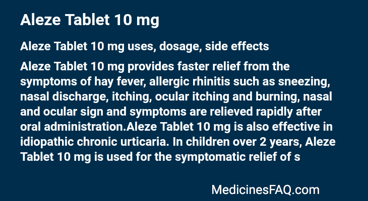 Aleze Tablet 10 mg