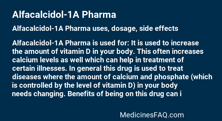 Alfacalcidol-1A Pharma