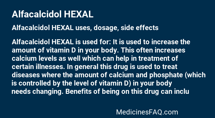 Alfacalcidol HEXAL