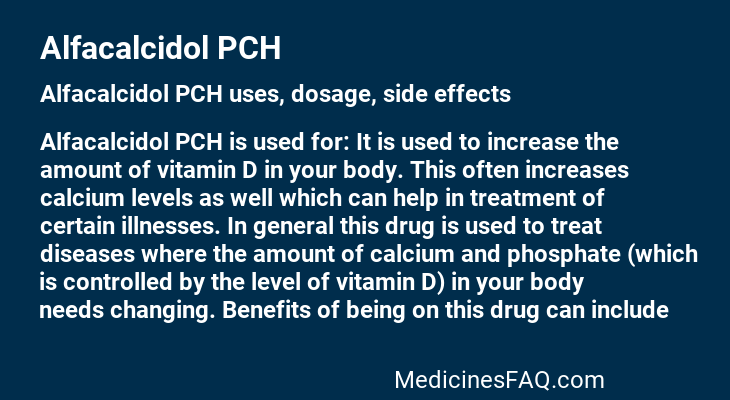 Alfacalcidol PCH