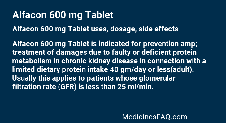 Alfacon 600 mg Tablet