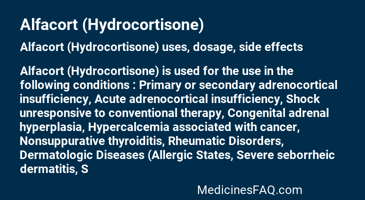 Alfacort (Hydrocortisone)