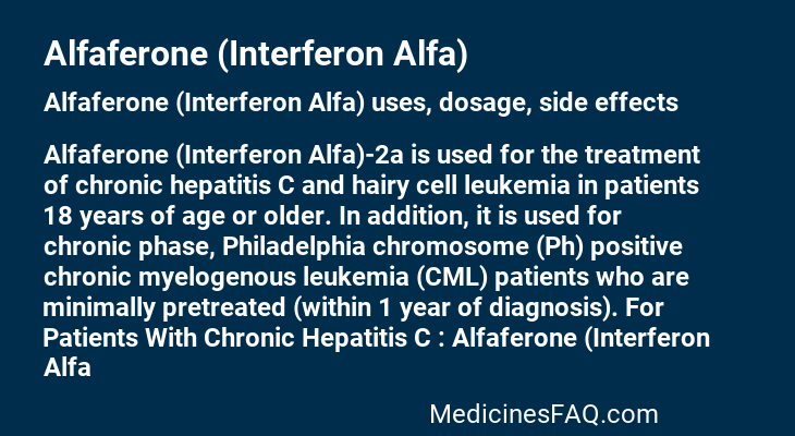 Alfaferone (Interferon Alfa)