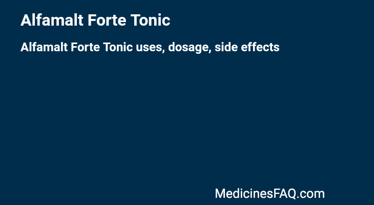 Alfamalt Forte Tonic