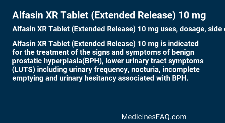 Alfasin XR Tablet (Extended Release) 10 mg