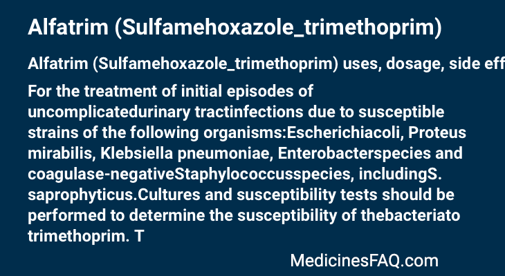 Alfatrim (Sulfamehoxazole_trimethoprim)