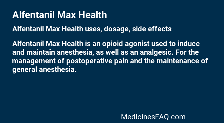 Alfentanil Max Health