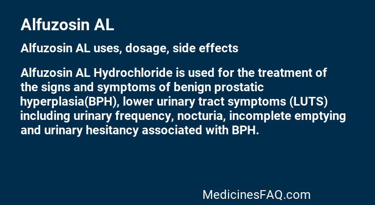 Alfuzosin AL