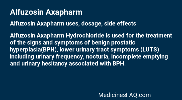 Alfuzosin Axapharm