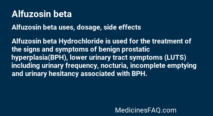 Alfuzosin beta