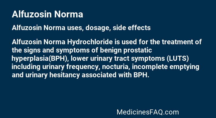 Alfuzosin Norma