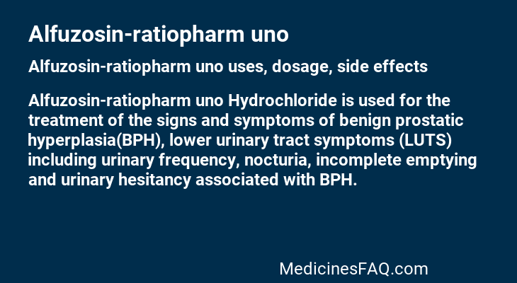 Alfuzosin-ratiopharm uno