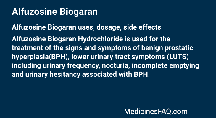 Alfuzosine Biogaran