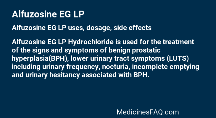 Alfuzosine EG LP