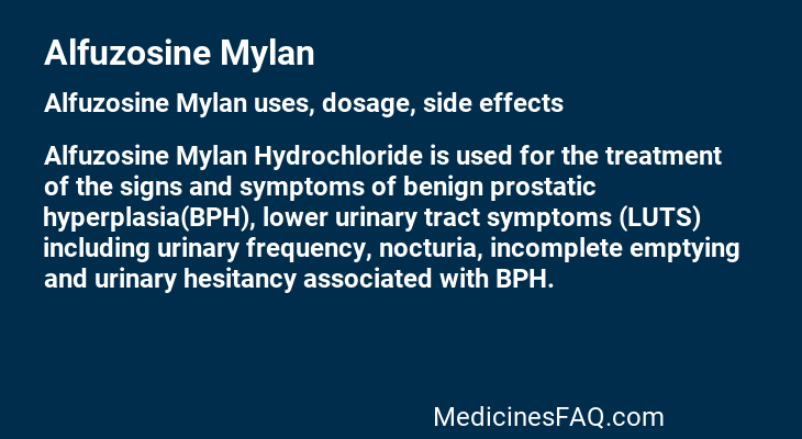 Alfuzosine Mylan