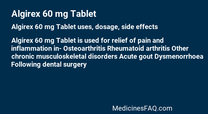 Algirex 60 mg Tablet