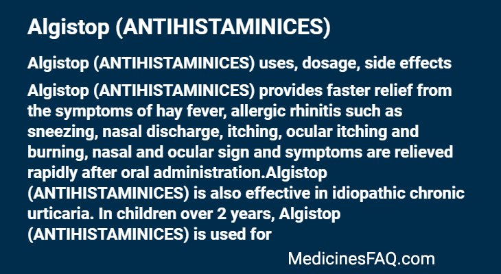 Algistop (ANTIHISTAMINICES)