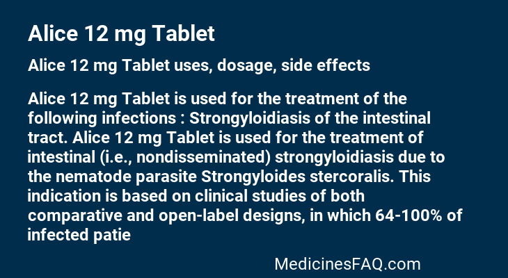 Alice 12 mg Tablet