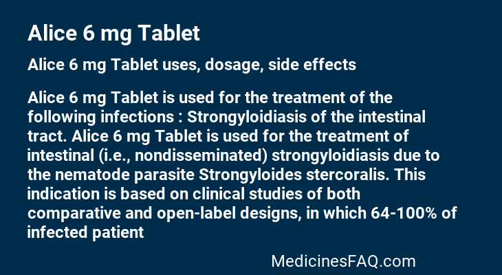 Alice 6 mg Tablet