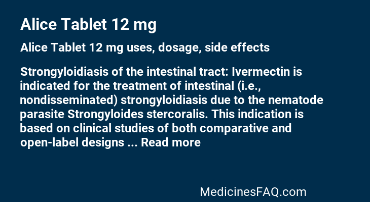 Alice Tablet 12 mg