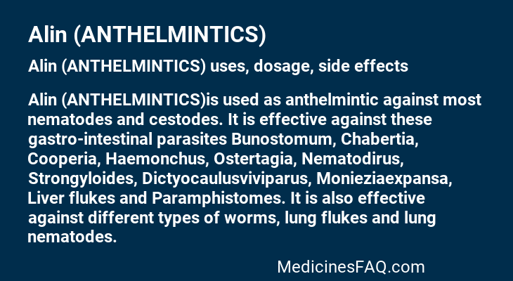 Alin (ANTHELMINTICS)