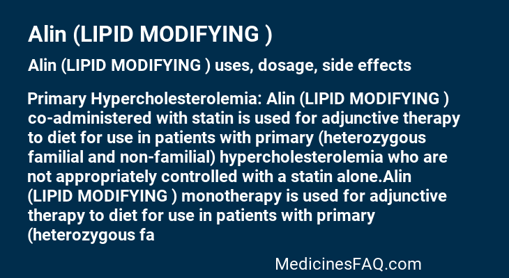 Alin (LIPID MODIFYING )