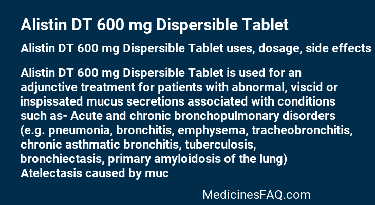 Alistin DT 600 mg Dispersible Tablet