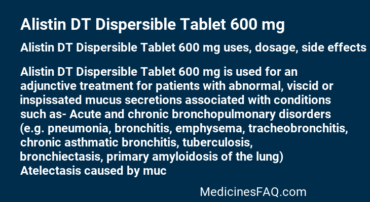 Alistin DT Dispersible Tablet 600 mg
