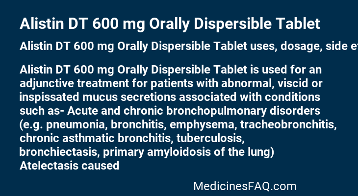 Alistin DT 600 mg Orally Dispersible Tablet