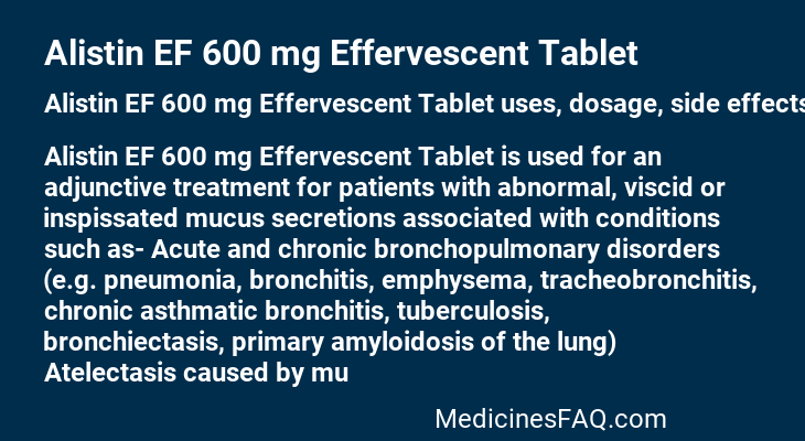 Alistin EF 600 mg Effervescent Tablet