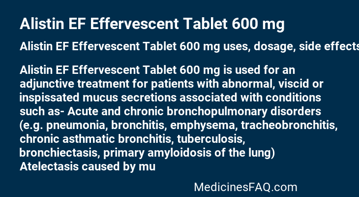 Alistin EF Effervescent Tablet 600 mg