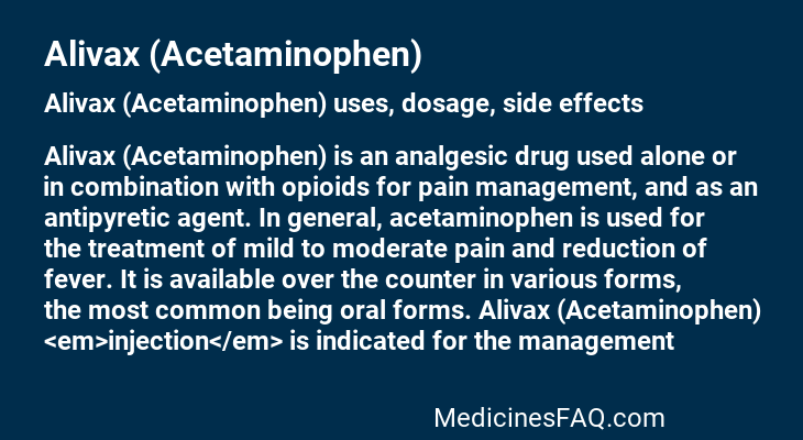 Alivax (Acetaminophen)