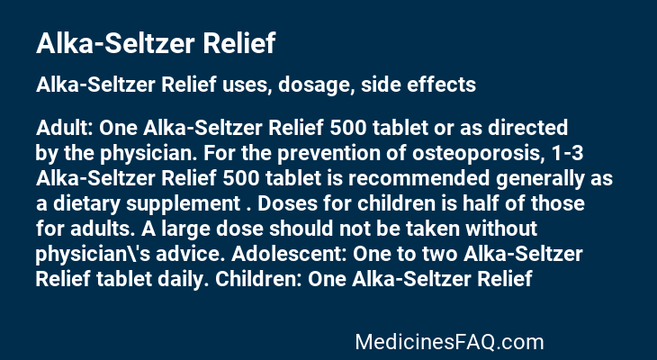 Alka-Seltzer Relief