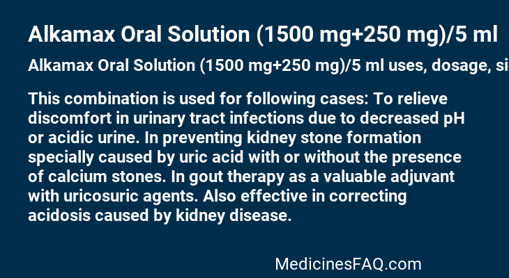 Alkamax Oral Solution (1500 mg+250 mg)/5 ml