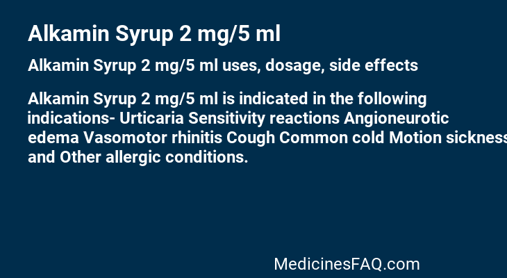 Alkamin Syrup 2 mg/5 ml