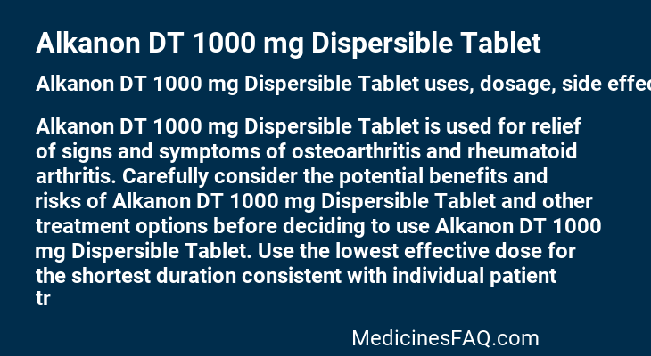 Alkanon DT 1000 mg Dispersible Tablet