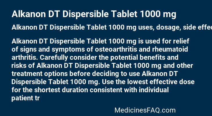 Alkanon DT Dispersible Tablet 1000 mg
