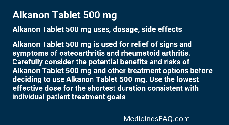 Alkanon Tablet 500 mg