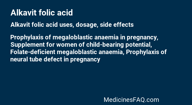 Alkavit folic acid