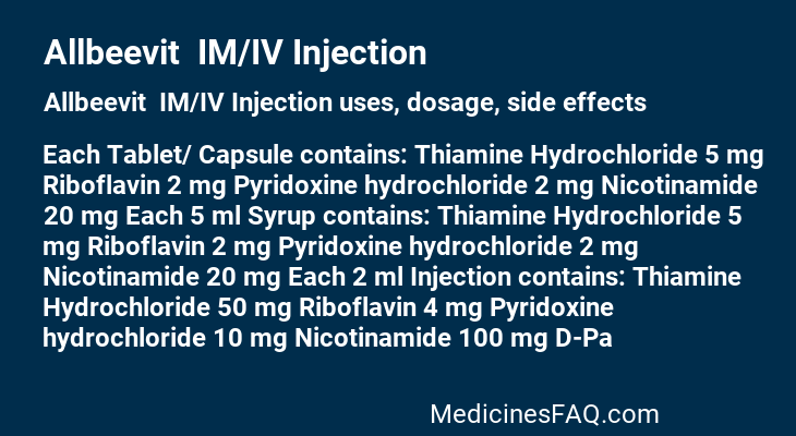 Allbeevit  IM/IV Injection