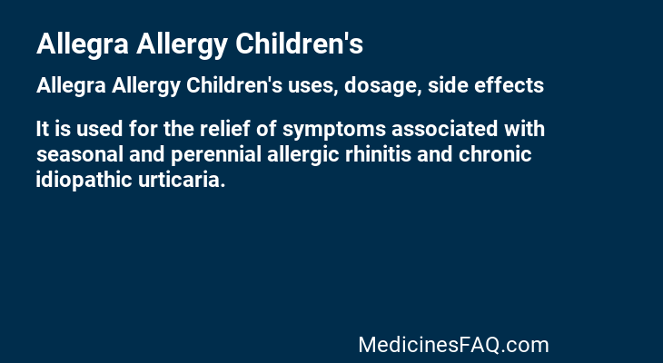 Allegra Allergy Children's