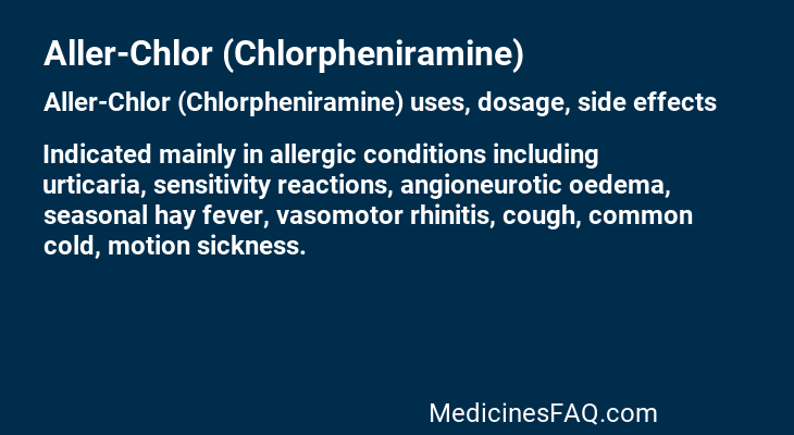 Aller-Chlor (Chlorpheniramine)