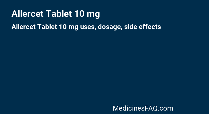 Allercet Tablet 10 mg