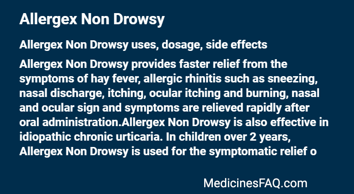 Allergex Non Drowsy