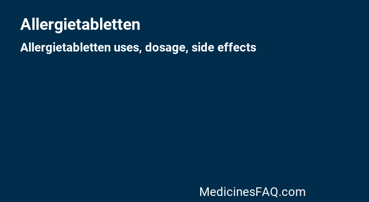 Allergietabletten