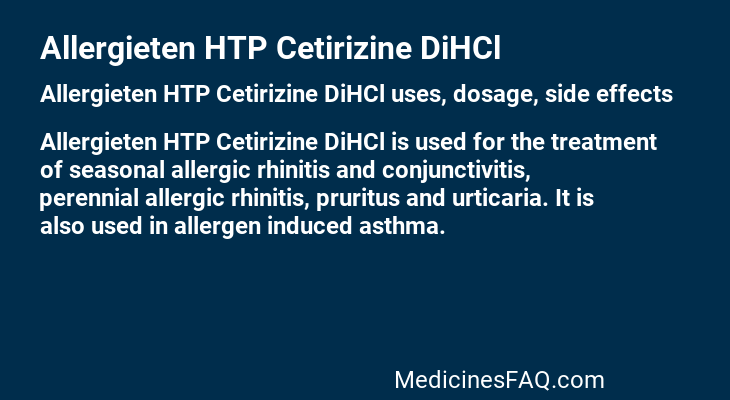 Allergieten HTP Cetirizine DiHCl
