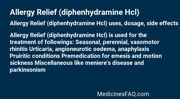 Allergy Relief (diphenhydramine Hcl)