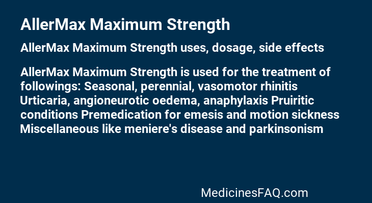 AllerMax Maximum Strength